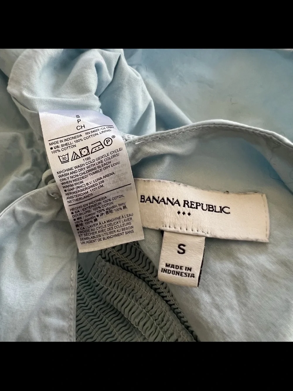 Banana Republic Cropped Poplin Long Sleeve Cropped Blouse Womens S Back Cutout